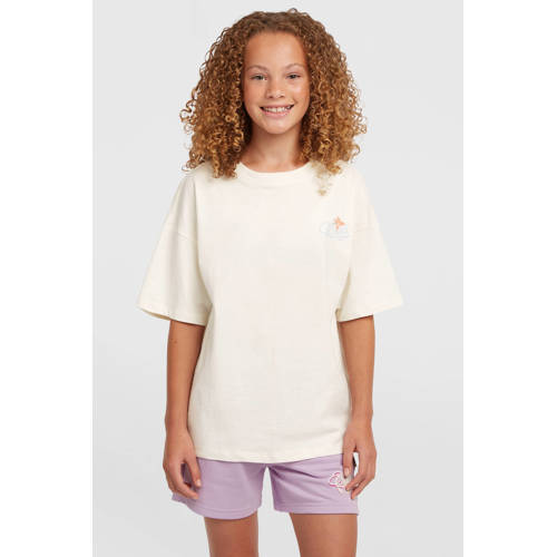 O'Neill T-shirt Ecru Meisjes Katoen Ronde hals Backprint - maat 164 afbeelding