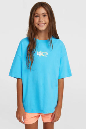 T-shirt met backprint blauw