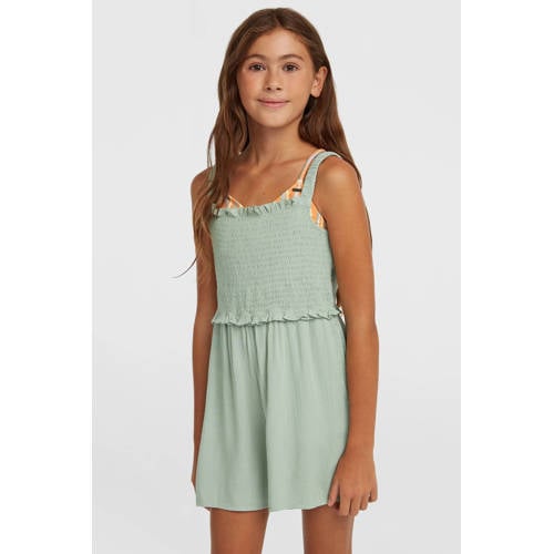 O'Neill jumpsuit mintgroen Meisjes Viscose Vierkante hals Effen