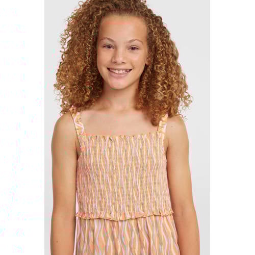 O'Neill jumpsuit oranje Meisjes Viscose Vierkante hals Meerkleurig