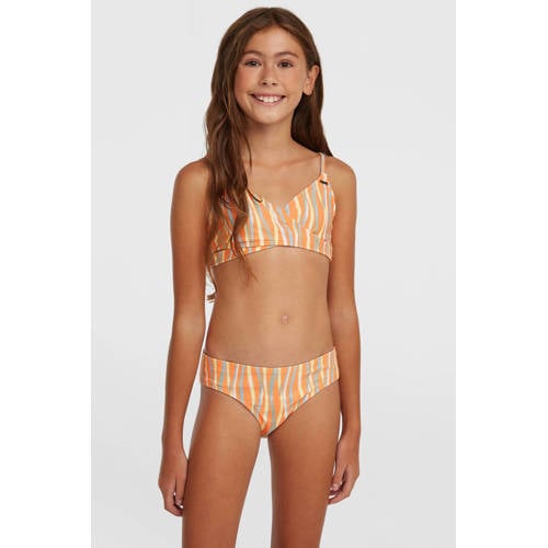 O'Neill bikini Baay zalmroze Oranje Meisjes Polyamide Streep - maat 176 afbeelding