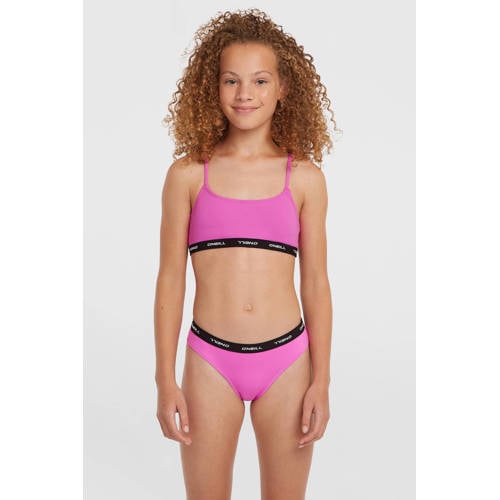 O'Neill crop bikini Sport fuchsia Meisjes Polyamide Effen - maat 140 afbeelding