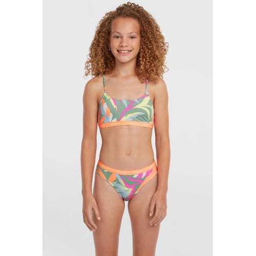 O'Neill crop bikini Sport groen/multi Meisjes Polyamide Blad - maat 140 afbeelding