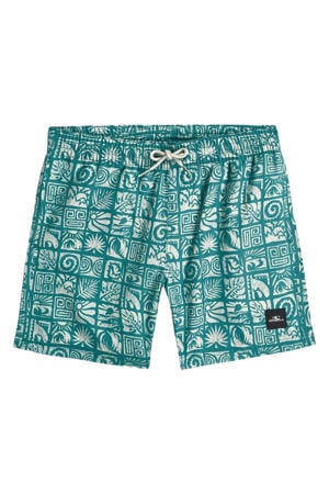 zwemshort all over print groen