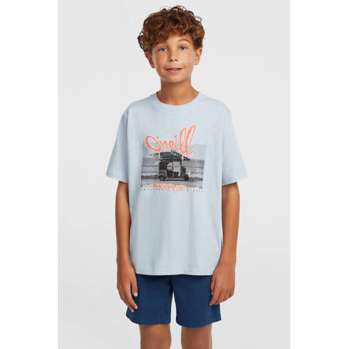 O'Neill T-shirt overhemd lichtblauw Jongens Katoen Ronde hals Printopdruk - maat 176 afbeelding