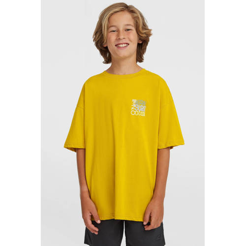 O'Neill T-shirt met backprint geel Jongens Katoen Ronde hals Backprint - maat 164 afbeelding
