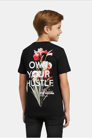 T-shirt met backprint zwart