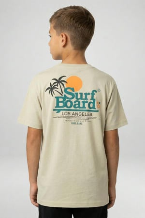 T-shirt met backprint beige