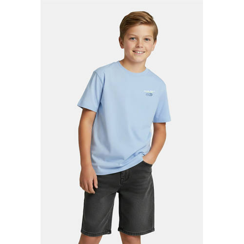 Cars T-shirt met backprint lichtblauw Jongens Katoen Ronde hals Backprint - maat 176 afbeelding