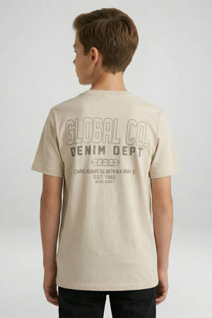 T-shirt met backprint zand