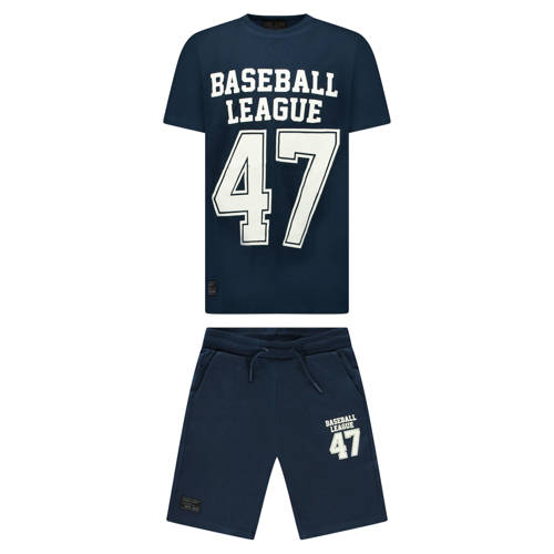 Cars T-shirt + korte broek marineblauw Set Jongens Katoen Ronde hals Printopdruk - maat 176 afbeelding