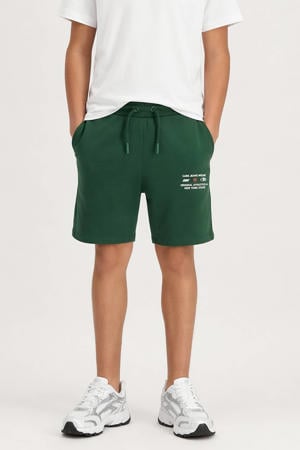 regular waist sweatshort donkergroen
