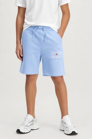 regular waist sweatshort lichtblauw