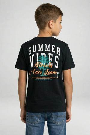 T-shirt met backprint zwart