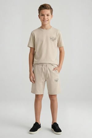 regular sweatshort geel
