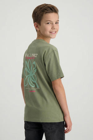 T-shirt met backprint groen