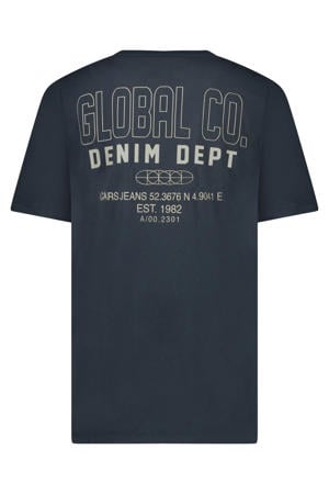 T-shirt met backprint antraciet