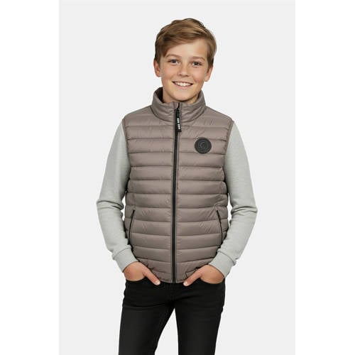 Cars bodywarmer taupe Bruin Jongens Polyamide Opstaande kraag Effen - maat 188 afbeelding