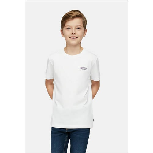 Cars T-shirt met backprint wit Jongens Katoen Ronde hals Backprint - maat 116 afbeelding