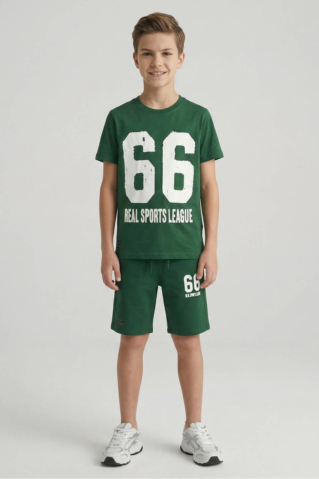 Cars T-shirt + korte broek groen
