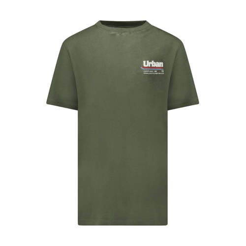 Cars T-shirt groen Jongens Katoen Ronde hals Printopdruk - maat 164 afbeelding