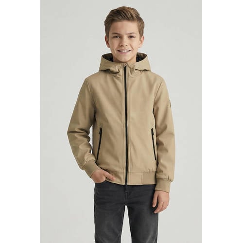 Cars zomerjas lichtbruin Jongens Polyester Capuchon Effen