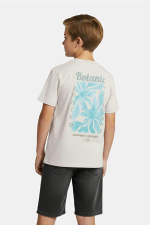 T-shirt met backprint grijs