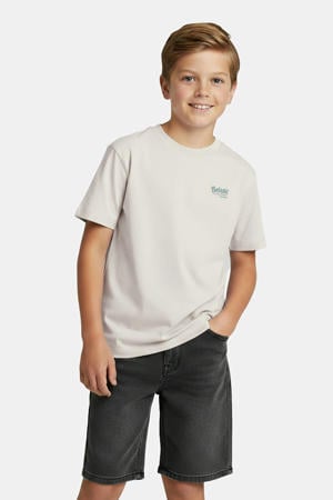 T-shirt met backprint grijs