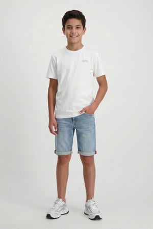 denim regular waist short stonewashed