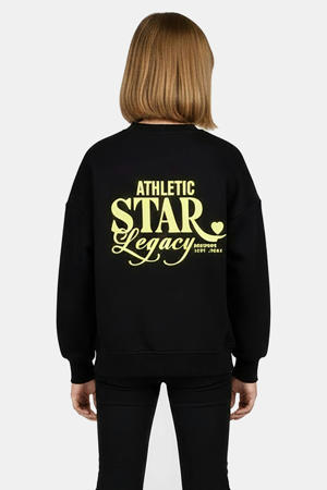 sweater met backprint zwart