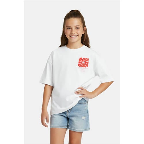 Cars T-shirt met backprint wit Meisjes Katoen Ronde hals Backprint - maat 164 afbeelding