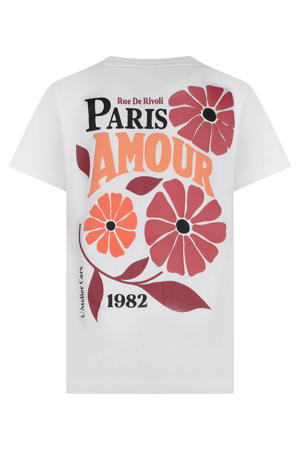 T-shirt met backprint wit
