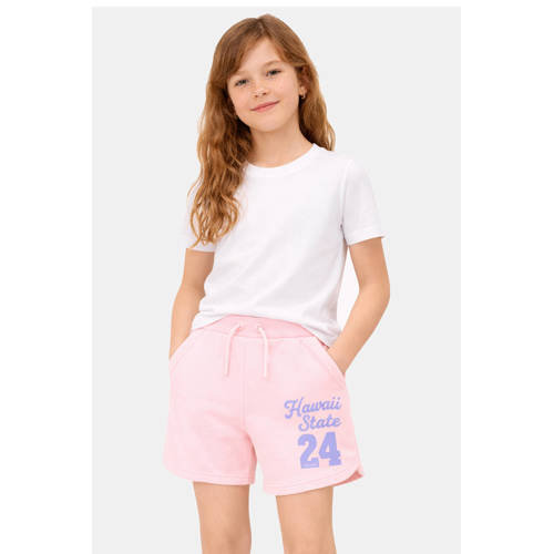 Cars regular waist sweatshort roze Korte broek Meisjes Katoen Printopdruk - maat 140 afbeelding
