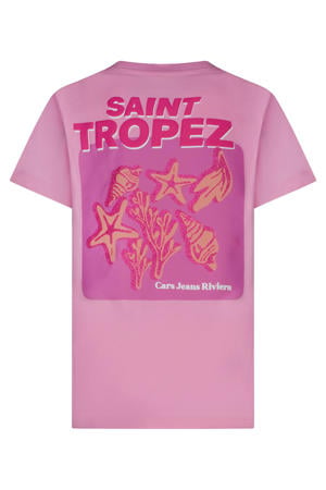 T-shirt met backprint roze