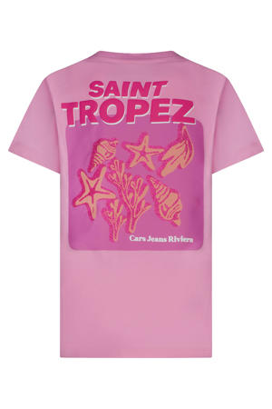 T-shirt met backprint roze