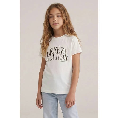 Cars T-shirt wit Meisjes Katoen Ronde hals Tekst - maat 176 afbeelding