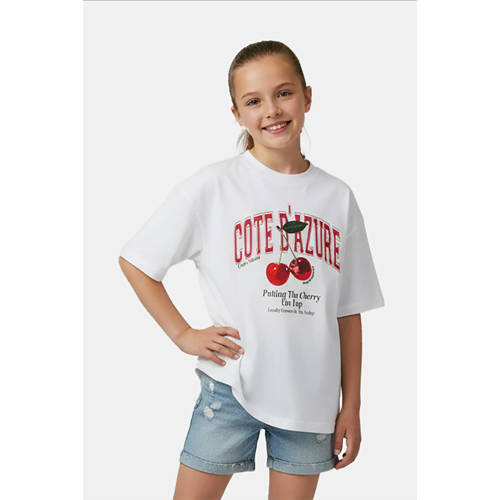 Cars T-shirt wit Meisjes Katoen Ronde hals Printopdruk - maat 164 afbeelding