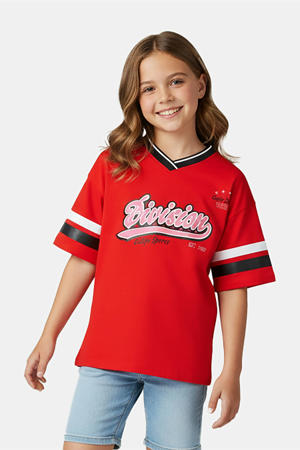 T-shirt met backprint rood