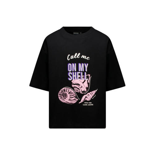 Cars T-shirt zwart Meisjes Katoen Ronde hals Printopdruk - maat 176 afbeelding