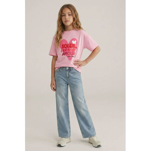 Cars T-shirt lichtroze Meisjes Katoen Ronde hals Printopdruk - maat 152 afbeelding