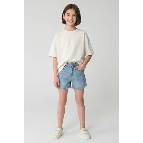 Cars denim regular short stonewashed Korte broek Blauw Effen - maat 128 afbeelding