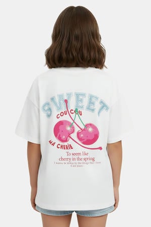 T-shirt met backprint wit