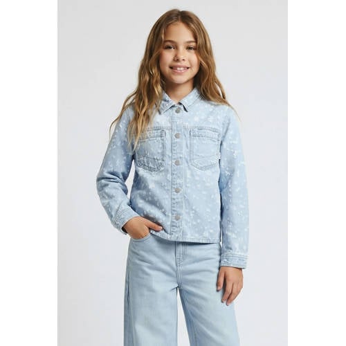 Cars denim spijkerjas zomer light blue denim Blauw All over print