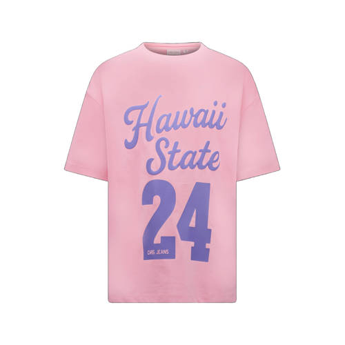 Cars T-shirt roze Meisjes Katoen Ronde hals Printopdruk - maat 128 afbeelding