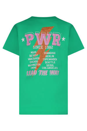 T-shirt met backprint groen