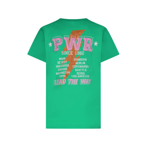 Cars T-shirt met backprint groen Meisjes Katoen Ronde hals Backprint - maat 176 afbeelding