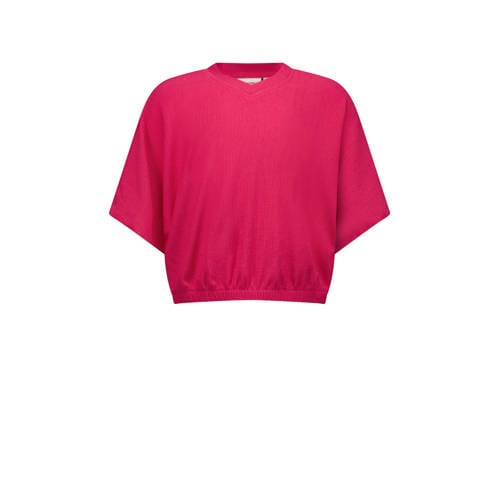 Cars T-shirt roze Meisjes Katoen Ronde hals Effen - maat 128 afbeelding