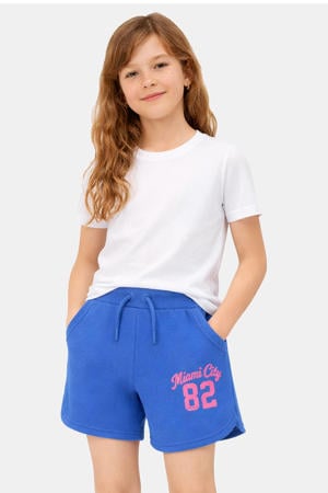 regular waist sweatshort blauw