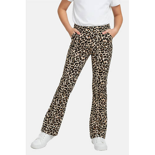 Cars regular legging met panterprint bruin Broek Meisjes Viscose Dierenprint - maat 176 afbeelding