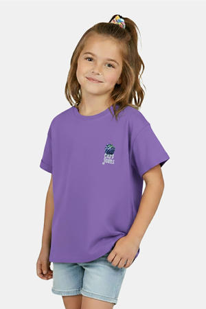 T-shirt met backprint paars